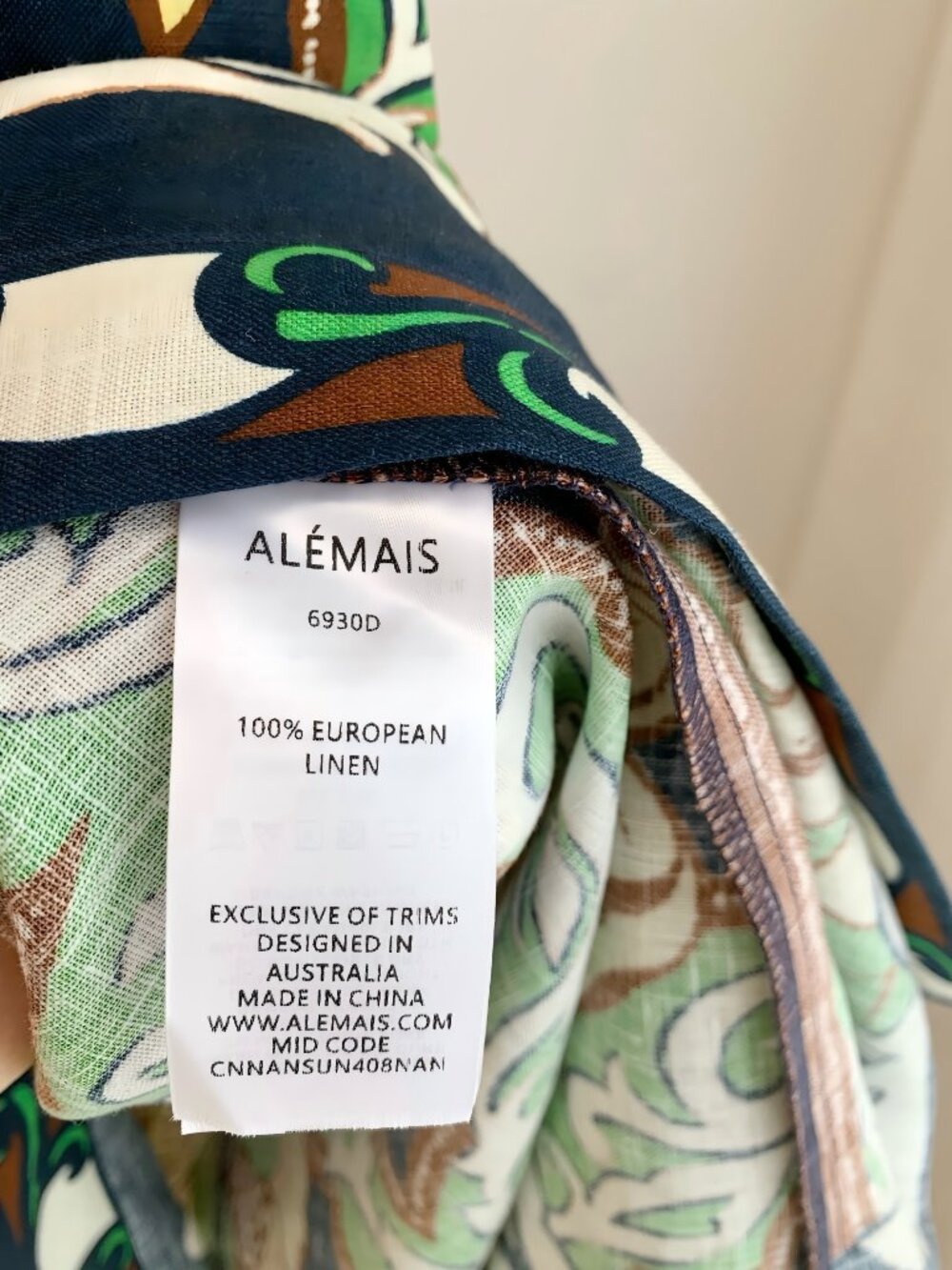 ALÉMAIS Liana printed linen midi shirt dress - Picture 13 of 13